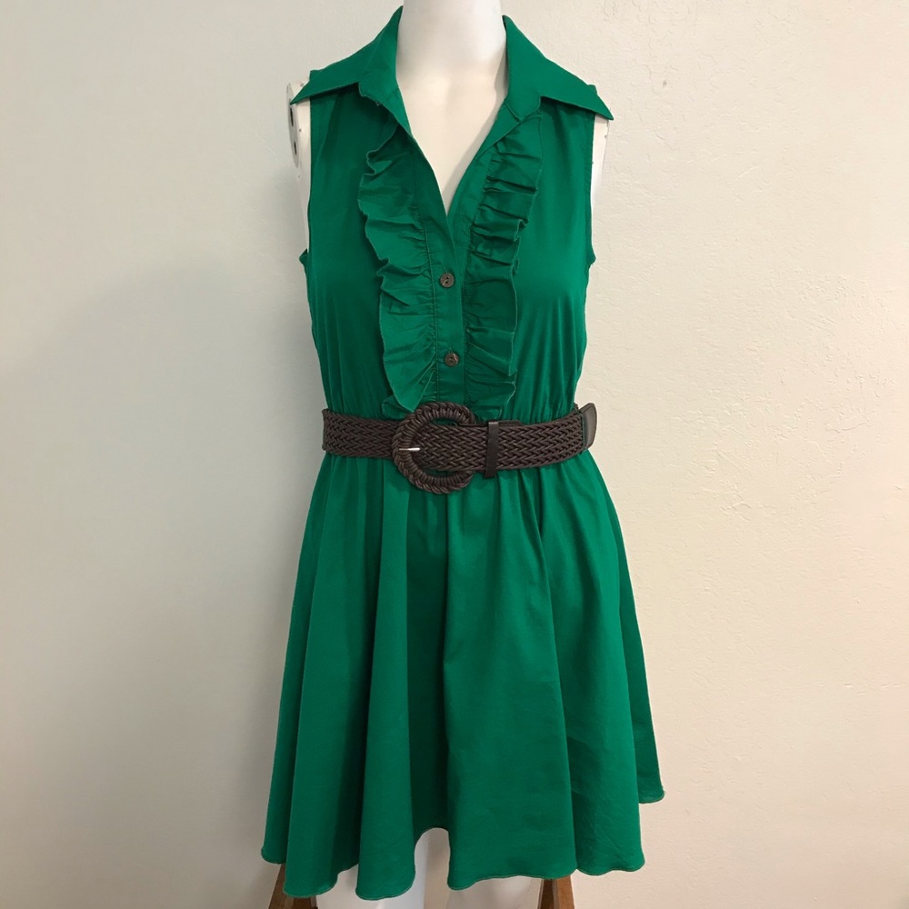 Collared Button Up Midi Dress